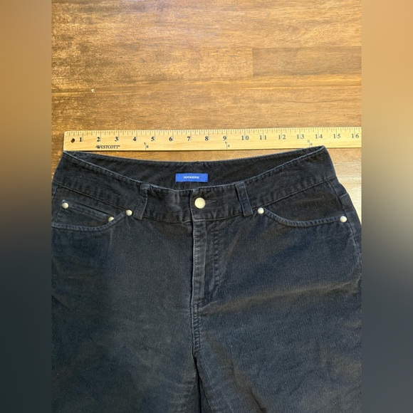 Dockers Black Corduroy Pants Woman’s SZ 4 Straight Leg Stretch Pockets Mid Rise - Picture 9 of 11